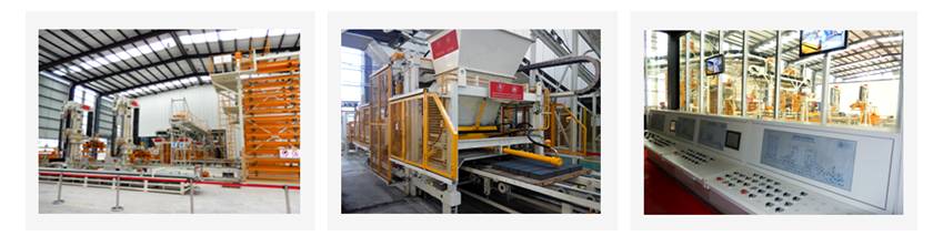 透水砖机生产现场