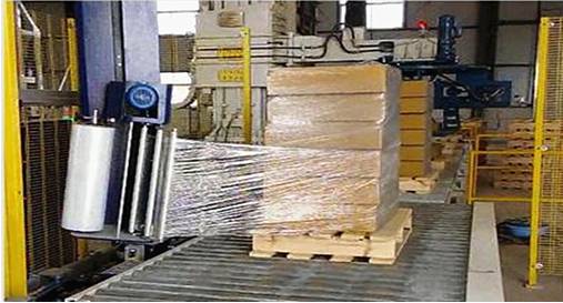 全自动免烧砖机在线打包系统