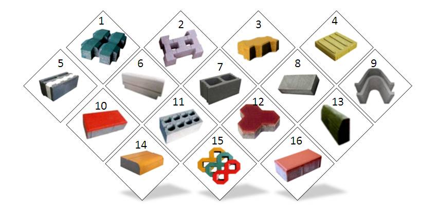 水泥免烧砖砖型展示