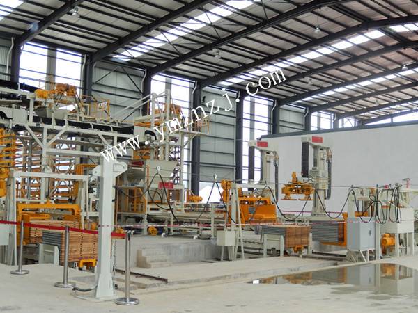 银马免烧砖机生产线局部图